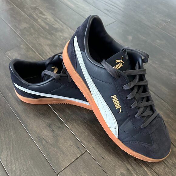 Blue & White Puma Sneakers, US 11 *mark on sole* - Picture 1 of 9